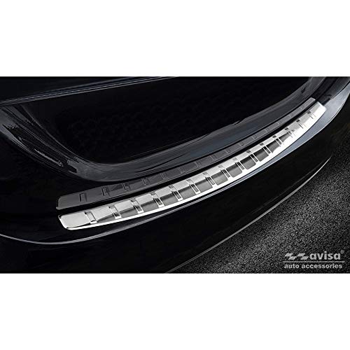Avisa Protezione Paraurti Posteriore In Acciaio Inox Compatibile Con Mercedes Classe C W205 Berlina 2014-2019 & 2019- 'Ribs'