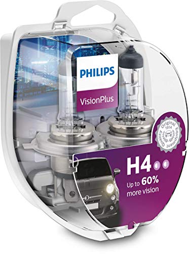 Philips Automotive Lighting 0730529 12342Vps2 H4 Visionplus, 55W, 12V Showbox