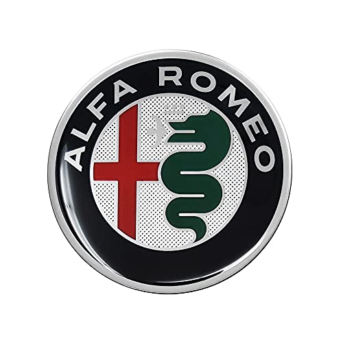 Alfa Romeo Adesivi 3D Ufficiali Logo Color, Diam. 40 Mm