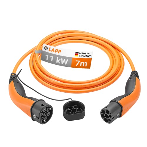 Lapp Mobility Tipo 2 Cavo Di Ricarica 11 Kw/Liscio / 20 A / 3 Fasi/E-Auto Cavo Di Ricarica/Moda 3/7 M