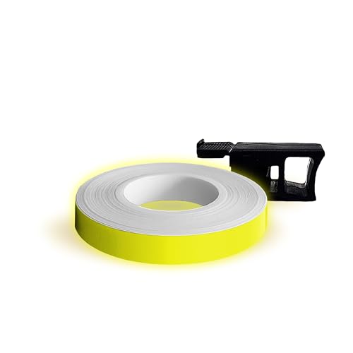 Wheel Stripes Strisce Fluorescenti Per Cerchi Moto Con Applicatore, Giallo, 7 Mm X 6 Mt