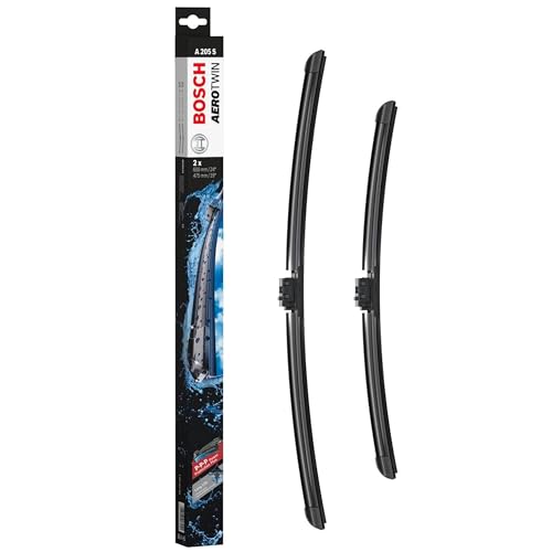Tergicristalli Bosch Aerotwin A205S, Lunghezza 600Mm/475Mm, 1 Set Per Parabrezza Anteriore, Solo Per Veicoli Con Guida A Destra Uk