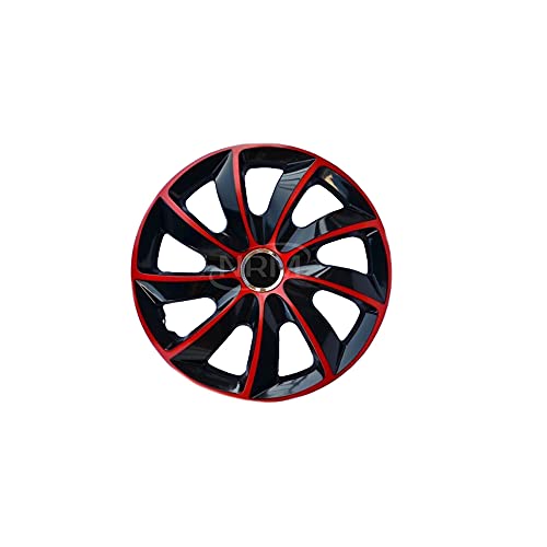 Centurion - Copricerchi Stig, Da 13 Pollici, Di Colore Rosso E Nero, Confezione Da 4.