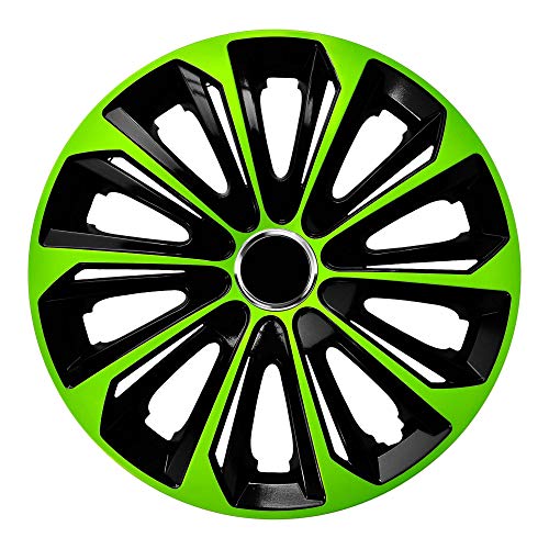 Centurion Set Di 4 Copricerchi Extra Strong Verde/Nero 14 Pollici