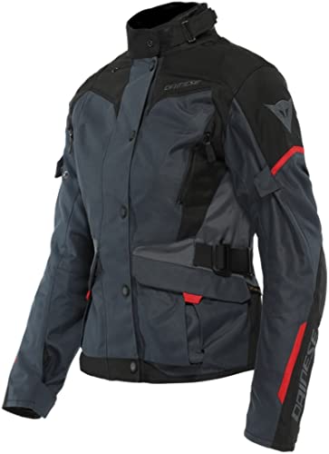 Dainese - Tempest 3 D-Dry Lady, Giacca Da Donna Moto Touring, Giacca Impermeabile, Fodera Termica Rimovibile, Protezioni Su Spalle E Gomiti, Ebano/Ner