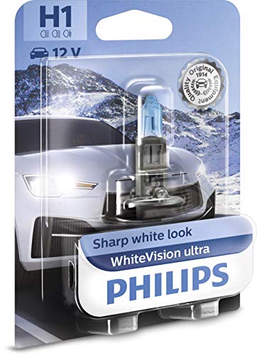 Philips Whitevision Ultra H1 Lampadina Fari Auto, Blister Singolo