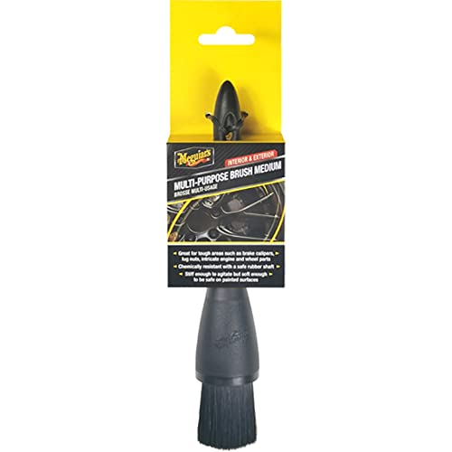Meguiar'S X210500Eu Spazzola Multiuso, Pulizia Dell'Auto, Pinze Dei Freni, Dadi, Parti Complesse Del Motore E Delle Ruote, Medio