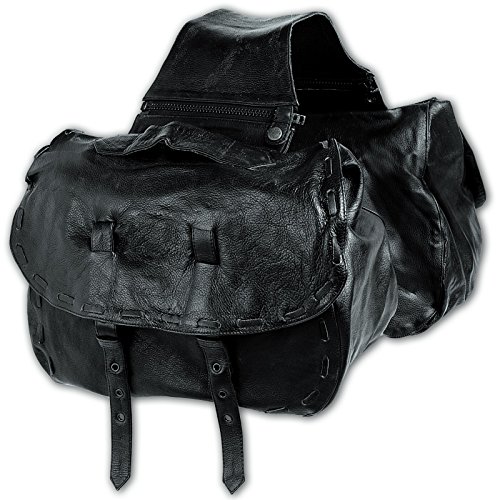 A-Pro Pannier Saddle Bags Leather Universal Fit Soft Motorcycle Motorbike Cruiser