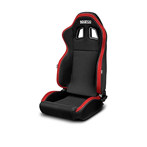 Sparco Sedile Sportivo R100 My22 Nero/Rosso (Regolabile)