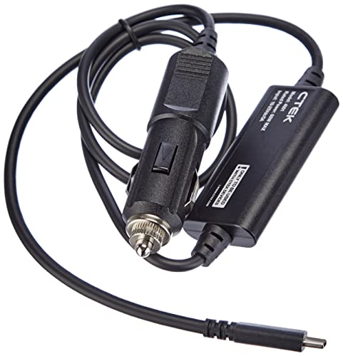Ctek 40-464 Usb-C Charge Cable 12 V Plug-Carica La Batteria Interna Del Tuo Cs Free Tramite La Presa Ausiliaria 12 V Del Tuo Veicolo, Nero