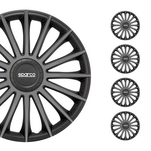 Sparco Spc1493Bkgr Copriruota Sparco Treviso 14" Nero/Grigio