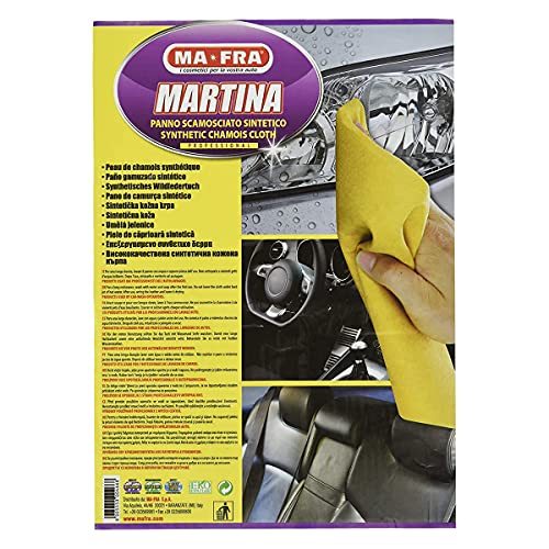 Mafra Martina, Panno Scamosciato Sintetico, Alta Capacità Di Assorbenza Ed Elevata Resistenza All'Usura, Efficacie Nella Pulizia Di Parti Interne Ed E