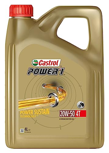 Castrol Power1 4T 20W-50 - Olio Motore A 4 Tempi, 4 L
