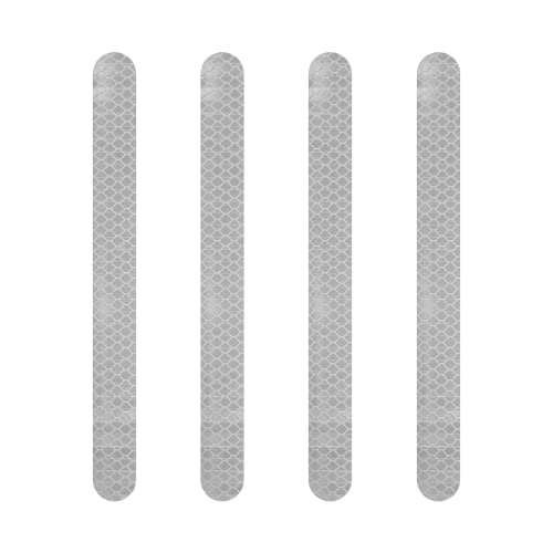 4R Quattroerre.It - 5513 - Strisce Adesive Rifrangenti Per Bauletti Moto, Bianco, 4 Pezzi, 20 X 240 Mm
