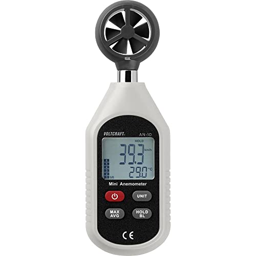Voltcraft An-10 Anemometro 0.3 Fino A 30 M/S Ventola Magnetica