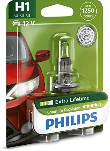 Philips 12258Llecob1 - H1 Long Life Ecovision B1, 12V, 55W