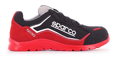 Sparco Scarpe Antinfortunistici Da Lavoro, Multicolore Rosso / Nero, 42 Eu, 1 Pezzo
