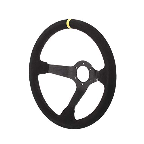 Simoni Racing Car/350C Volante Sportivo Carrera Universale, In Camoscio Nero