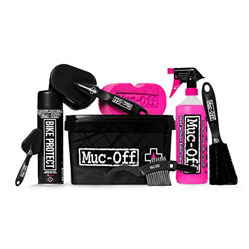 Muc-Off 8 In 1 Bicycle Cleaning Kit - Kit Pulizia Bici - Include Detergente Bici, Spray Protettore Bici, Spazzole Pulizia Bici E Una Spugna In Una Pra