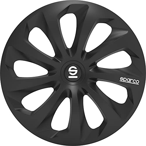 Sparco Spc1470Bk Copricerchi, Nero, 14", Set Di 4