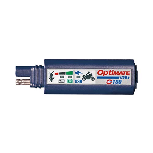 Optimate O-100V3 Tecmate Usb O-100, Caricatore Usb Intelligente Da 2400 Ma Con Modalità Standby E Monitor Batteria Del Veicolo