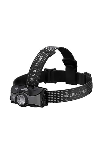Ledlenser Mh7 Torcia Frontale Led Da Outdoor, Nera/Grigia, Ricaricabile Con Batteria, 600 Lumen, Autonomia Fino A 60 Ore, Luce Rossa, Possibile Uso Co