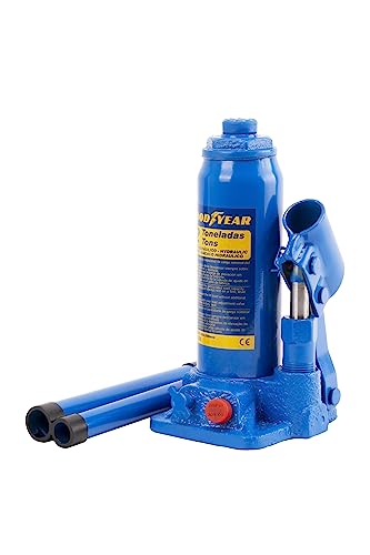 Goodyear Premium Martinetto Idraulico Jack Bottiglia 2 Ton, 180 A 350 Mm, Blu