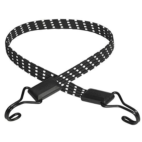 Master Lock 3229Eurdat Cinghia Elastica Riflettente Con Ganci Cavo Gancio Invertito Adatto Per Giardinaggio, Trasporto, Trasloco, Campeggio, Nero, 60
