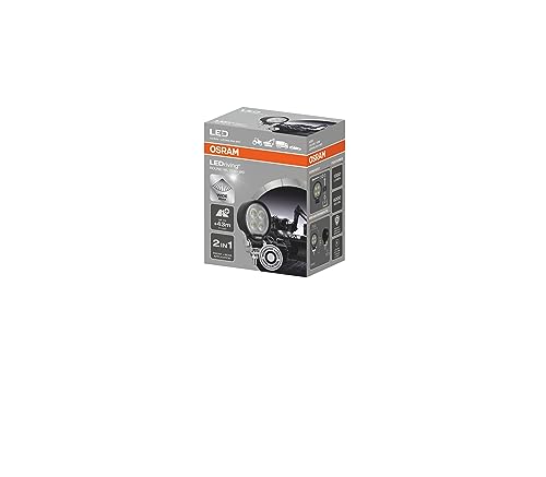 Osram Ledriving® Round Wl Vx80-Wd, Ledwl104-Wd, Fari Da Lavoro A Led Off Road, 1350 Lumen, Fascio Luminoso Fino A 43 M Di Lunghezza, 12V/24V, Scatola