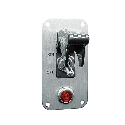 Simoni Racing Isr/3C-L Interruttore Universale Con Placchetta, Carbon Look