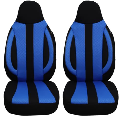 Bremer Sitzbezüge Set Di 2 Coprisedili Per Auto Compatibili Con Porsche Macan, Conducente E Passeggero Dal 2014, Colore Nero/Blu