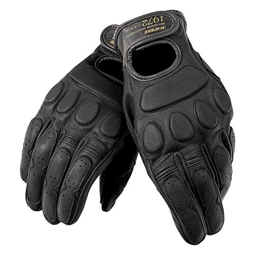 Dainese - Blackjack Unisex Gloves, Guanti Moto Estivi In Pelle, Stile Vintage Rétro, Design Classico, Guanti Da Moto Uomo E Donna, Unisex, Elasticizza