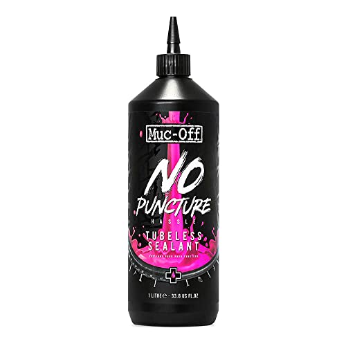 Muc-Off No Puncture Hassle Tubeless Sealant, 1 L - Liquido Tubeless Avanzato Con Colorante Tracciante Uv - Lattice Per Tubeless Sigilla Strappi E Fori