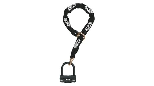 Abus Combinazione Di Lucchetto E Catena - Granit 58 12Ks Black Loop Lucchetto Per Moto Composto Da Livello Sicurezza 19, 120 Cm