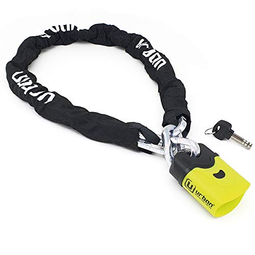 Urban U4K120 Lucchetto Catena Antifurto, Livello 11, Moto Scooter Bici, Acciaio Cementato Ø10, 120 Cm