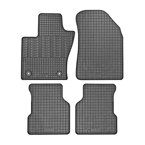 Auto-Style Tappetini In Gomma Compatibile Con Alfa Romeo Tonale 2022- (4 Pezzi + Sistema Di Fissaggio), Nero