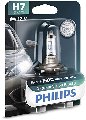 Philips X-Tremevision Pro150 H7 Lampadina Fari Auto +150%, Blister Singolo
