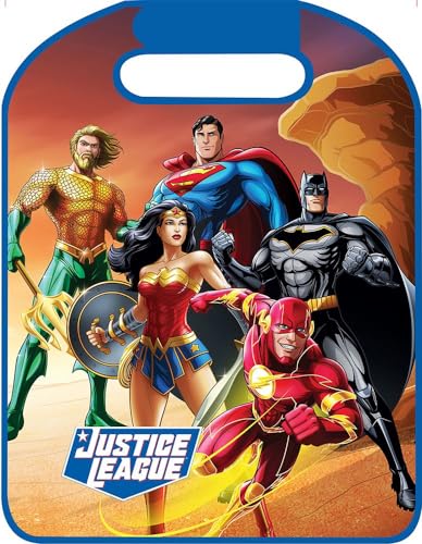 Proteggisedile Auto Sedile Anteriore Viaggi Justice League Bambino Supereori Batman Superman Aquaman Wonder Woman Flash