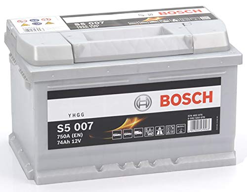 Bosch S5007, Batteria Per Auto, 74A/H, 750A, Tecnologia Al Piombo Acido, Per Veicoli Senza Sistema Start/Stop