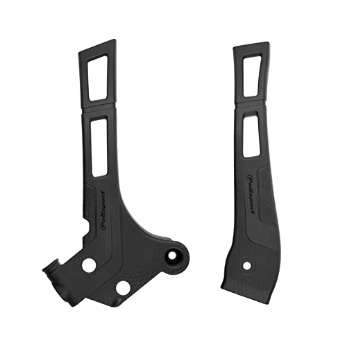 Polisport 8466700001 - Set Di Piastre Paramotore In Plastica Durevole E Resistente Agli Urti Compatibile Con Le Moto Fantic, Yamaha In Colore Nero