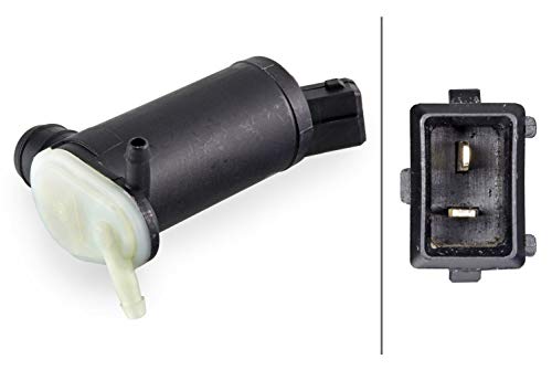 Hella 8Tw 006 847-001 Pompa Acqua Lavaggio, Pulizia Cristalli, 12V, Elettrico, Doppia Pompa