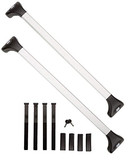 Fabbri 2Aw66 Alu Viva 2 Barre Portatutto Per Veicoli Con Barre Corrimano, Argento