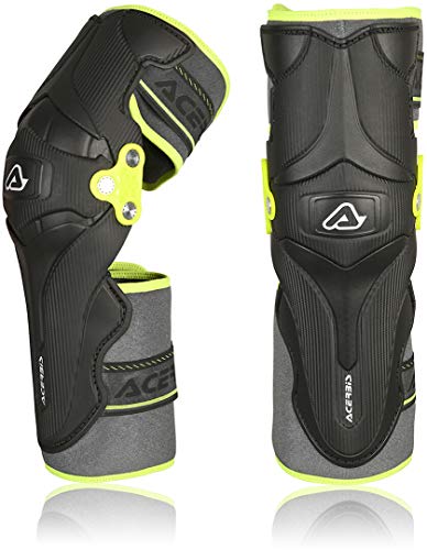 Acerbis X-Strong Protettori Per Ginocchiere (Black/Yellow,One Size)