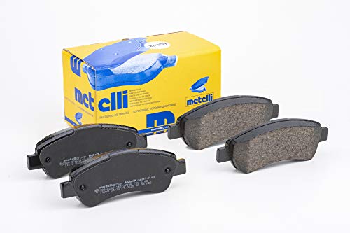 Metelligroup 22-0710-0 Pastiglie Freno Anteriori E Posteriori, Made In Italy, Pezzo Di Ricambio Per Auto/Automobile, Kit Da 4 Pezzi, Certificate Ece R