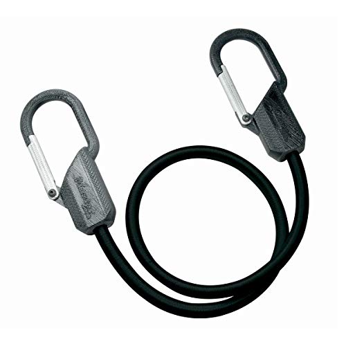 Master Lock 3205Eurdat Cavi Elastici Con Ganci Moschettone Corda Gancio Brevettato Adatto Per Giardinaggio, Campeggio, Nero, 80 Cm