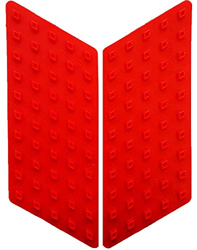 Protezione Serbatoio Antiscivolo Moto Laterale Race Grip Evo, Rosso, Set Di 2