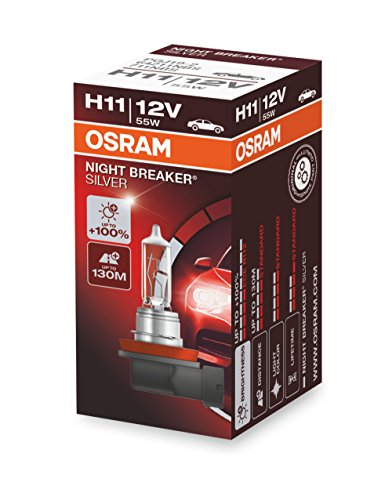 Osram Night Breaker Laser H11, Next Generation, +150% Di Luce, Lampada Da Proiettore Alogena, 9005Nl-Hcb, 12V, Auto, (1 Lampada)