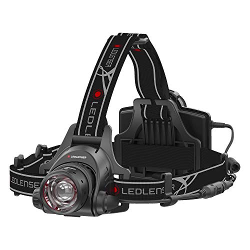 Ledlenser H14R.2 Torcia Frontale Led, Batteria Al Litio Ricaricabile, 1000 Lumen, Utilizzabile Anche Con 4 Pile Aa, Portata Luminosa Di 300M, Cavo Di
