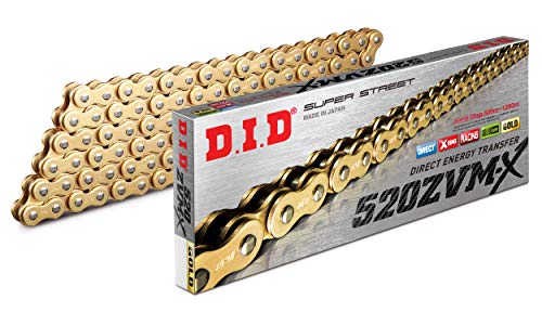Catena Did 520Zvm-X (Gold & Gold) - Lunghezza: 112 Maglie Con Giunto A Rivetto (Zj)