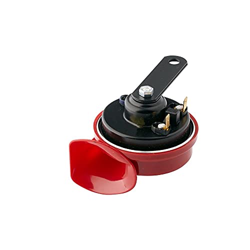 Hella Tromba,Style Horn Te24,12V,110Db(A),Gamma Frequenze,400Hz,Tono Alto,Elettrico,Colore Alloggiamento/Sede,Rosso/Nero,Attacco Piatto Ad Innesto,Qua